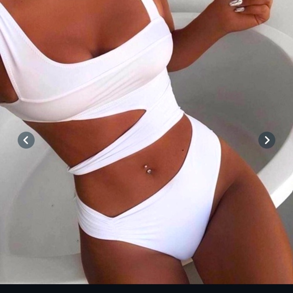White CutOut One Piece Bathibgsuit